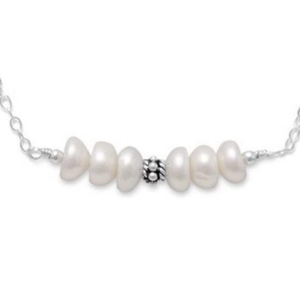 NEW! Cultured Pearl Bar Necklace